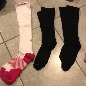 Three pairs Tommie Copper Compression socks, large